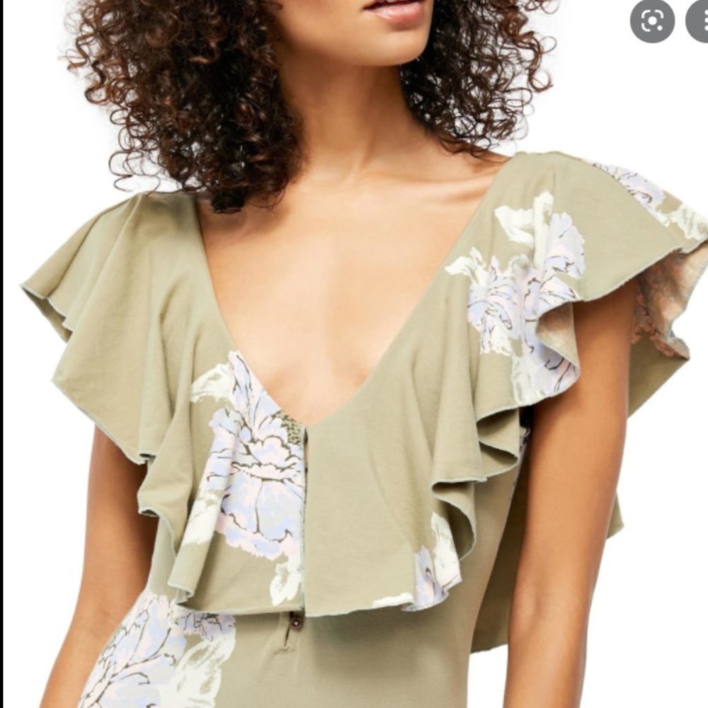 free people Matilda Bodysuit In Willow Combo